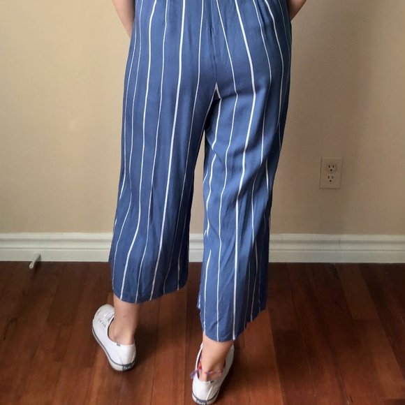 BLUE AND WHITE STRIPED JUMPSUIT - Picture 3 of 5
